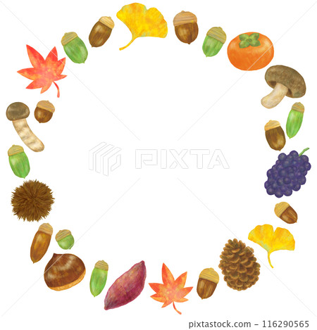 Autumn frame design circular 116290565