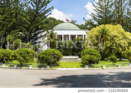 Architecture view of the Democratic Times Museum building in Taichung, Taiwan. It is the former Taiwan Provincial Assembly Hall. 116290868