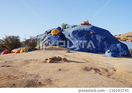 Picturesque stones near African Tafraout town in Morocco Picturesque stones near African Tafraout town in Morocco 116291745