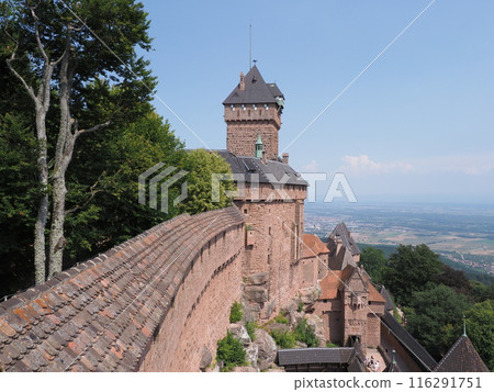 Ramparts at castle of Koenigsbourg in Orschwiller in France 116291751