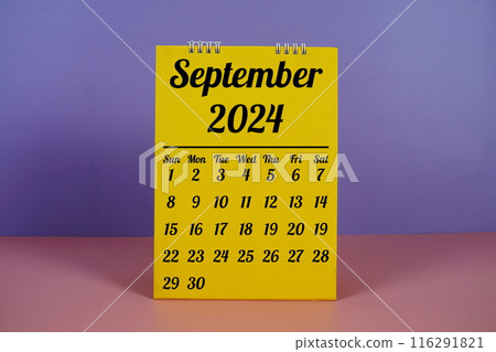 September 2024 annual monthly desk calendar for planning and management 116291821