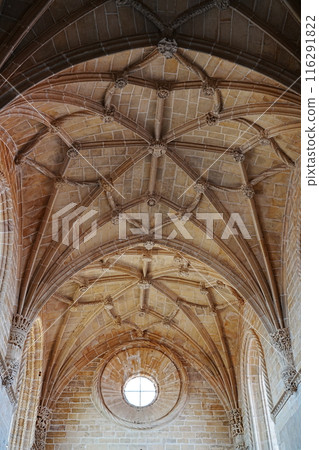 Vault in convent of Christ in European TOMAR city at Santarem district in PORTUGAL - vertical 116291822