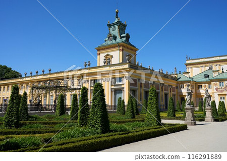 Alley to palace at Wilanow in Warsaw capital city of Poland Alley to palace at Wilanow in Warsaw capital city of Poland 116291889