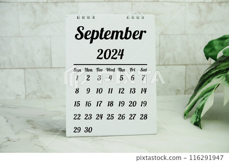 September 2024 annual monthly desk calendar for planning and management 116291947
