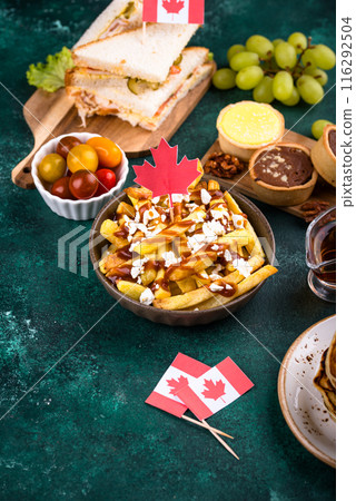 Canada Day traditional food concept. Canada Day traditional food concept. 116292504