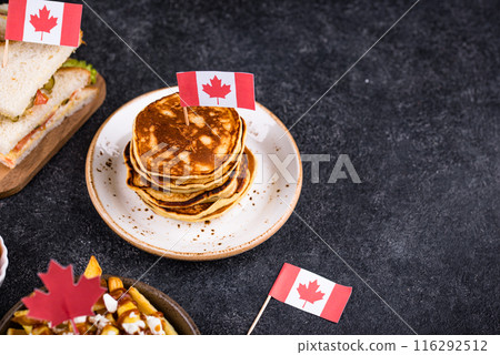Canada Day traditional food concept. Canada Day traditional food concept. 116292512