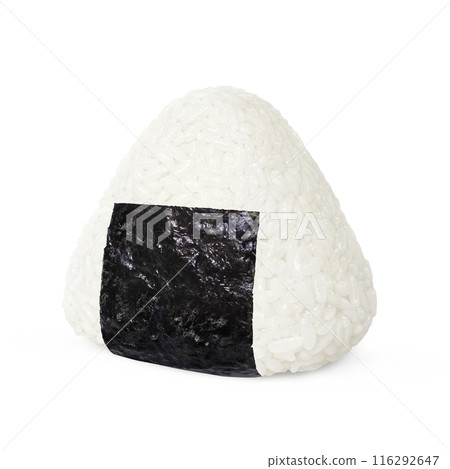 Onigiri illustration realistic white background 116292647