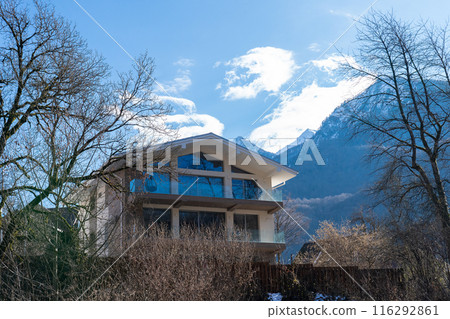 Highland village in the mountains. 116292861