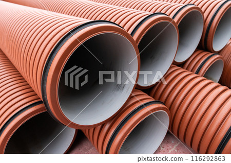 New plastic water pipes. 116292863