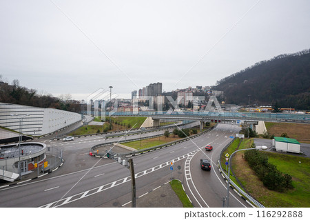 Highways in the city of Sochi. Highways in the city of Sochi. 116292888