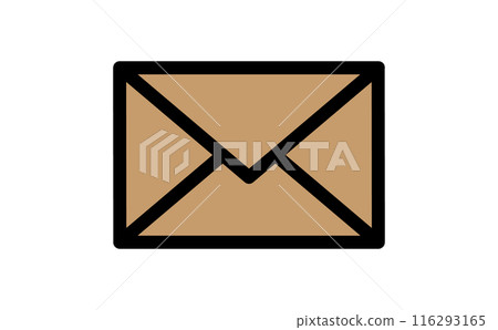 未打開的信封的線條畫圖標 116293165