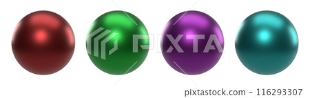 colorful 3d spheres isolated on white. Vector illustration colorful 3d spheres isolated on white. Vector illustration 116293307