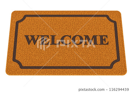 Welcome doormat. 3D rendering 116294439