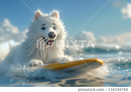 A Samoyed's Summer Surfing Adventure A Samoyed's Summer Surfing Adventure 116294708