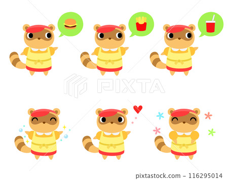 漢堡店店員浣熊圖示集 2 漢堡店店員浣熊圖示集 2 116295014