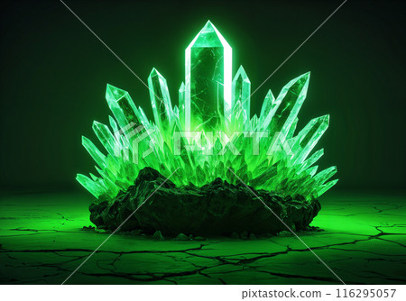 Large green crystal formation. 116295057