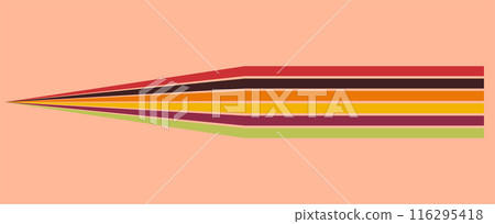 Abstract background of rainbow Wavy Line designs Vector pattern ready to use for cloth, textile, wrap and other.  116295418