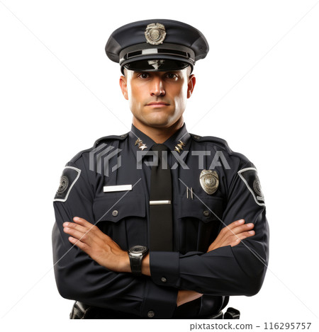 Police Officer Posing for Picture 116295757