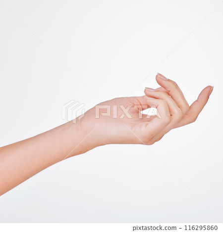 Studio, reaching and hand of person for trust, community and connection. Grace symbol, support and spiritual sign for togetherness, rescue and hope as kindness with mockup on white background Studio, reaching and hand of person for trust, community and connection. Grace symbol, support and spiritual sign for togetherness, rescue and hope as kindness with mockup on white background 116295860