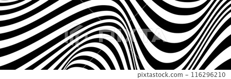 Black and white abstract perspective line stripes. copy space. Vector illustration Black and white abstract perspective line stripes. copy space. Vector illustration 116296210