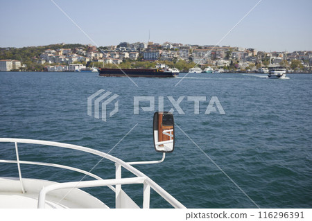 Istanbul, Turkey - 13 April 2024: Water Transportation. Ferry in Istanbul 116296391