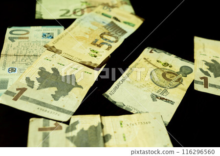 Azerbaijan Currency Manat money background 116296560