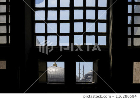 Visitors at the Hagia Sophia Grand Mosque. Formerly Hagia Sophia Visitors at the Hagia Sophia Grand Mosque. Formerly Hagia Sophia 116296594