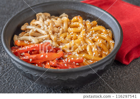 Udon noodles bowl 116297541