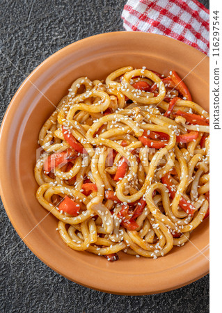 Udon noodles bowl 116297544