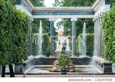 Lion Cascade in Peterhof Palace park, Saint-Petersburg 116297699