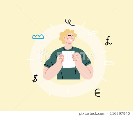 Creative Workspace: Video Conference, modern flat vector concept illustration of person engaging in virtual business meeting Connectivity, collaboration, digital interaction, remote work, productivity 116297940