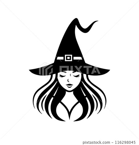 witch icon or modern line symbol. Vector line art and icon design with bold outline. Black and white Pixel Perfect minimalistic symbol isolated white background. Silhouette simple thin sign witch icon or modern line symbol. Vector line art and icon design with bold outline. Black and white Pixel Perfect minimalistic symbol isolated white background. Silhouette simple thin sign 116298045