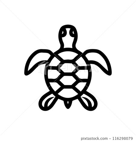 Turtle icon or modern line symbol. Vector line art and icon design with bold outline. Black and white Pixel Perfect minimalistic symbol isolated white background. Silhouette simple thin sign Turtle icon or modern line symbol. Vector line art and icon design with bold outline. Black and white Pixel Perfect minimalistic symbol isolated white background. Silhouette simple thin sign 116298079