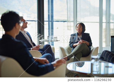 Business, people and diversity in meeting for project at workplace, office or company as team. Group, collaboration and ideas for corporate in discussion for planning or development as colleagues Business, people and diversity in meeting for project at workplace, office or company as team. Group, collaboration and ideas for corporate in discussion for planning or development as colleagues 116298230