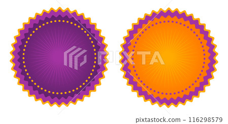 Vector set banners in Mexican style. Vector round labels. 116298579
