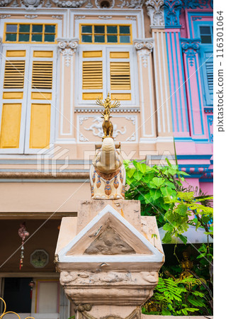 Katong, Singapore: Multicultural style houses line the streets Katong, Singapore: Multicultural style houses line the streets 116301064