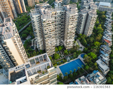 Aerial view of  landscape in shenzhen city, China 116301563