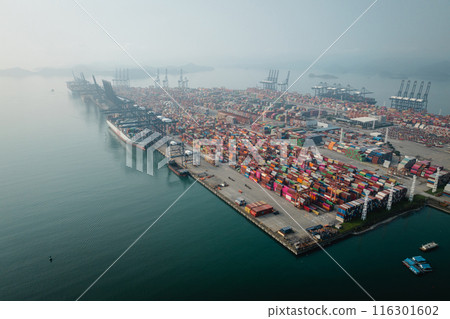 Yantian port in shenzhen city, China Yantian port in shenzhen city, China 116301602