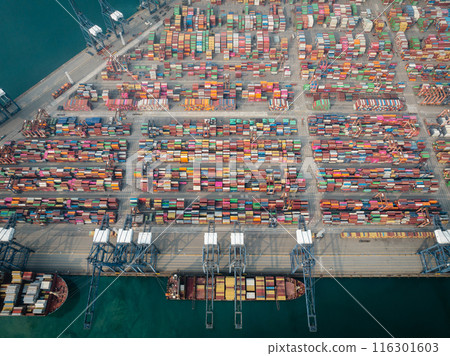 Yantian port in shenzhen city, China 116301603