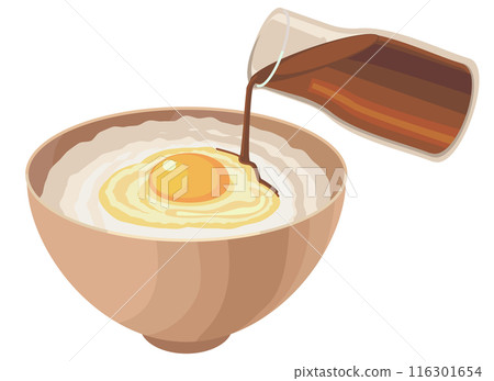 蛋飯加醬油圖解 蛋飯加醬油圖解 116301654