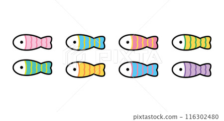 fish bone icon doodle cartoon character vector logo colorful tuna salmon striped shark dolphin ocean sea symbol clip art illustration design 116302480