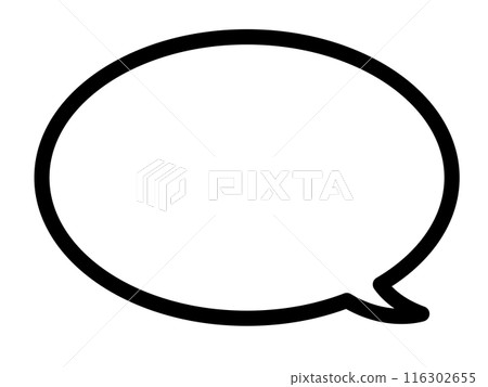 Simple and easy to use black line speech bubble Simple and easy to use black line speech bubble 116302655
