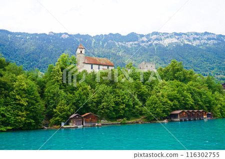 Ringgenberg Castle seen from Lake Brienz [Switzerland/Bernese Oberland] 116302755