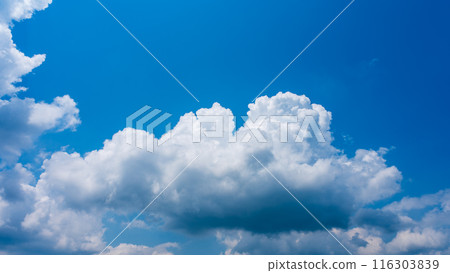 White clouds appearing in the blue summer sky 116303839