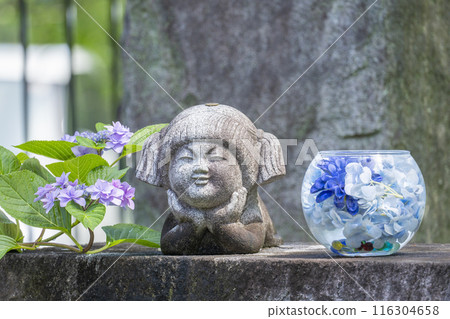 Hydrangea Monument at Tobosanji Temple - Hydrangea Glass Ball 116304658