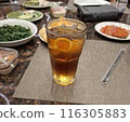 original ice tea with lemon and herbs 116305883