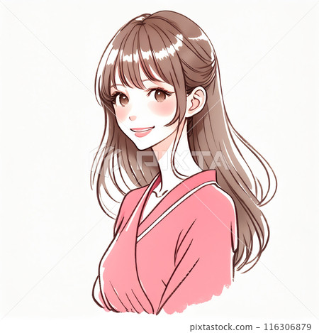 Illustration material of women and girls 116306879