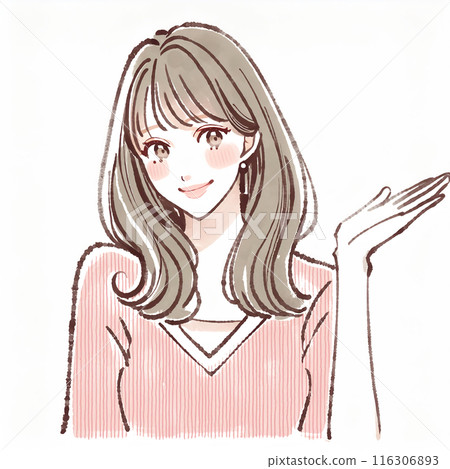 Illustration material of women and girls Illustration material of women and girls 116306893