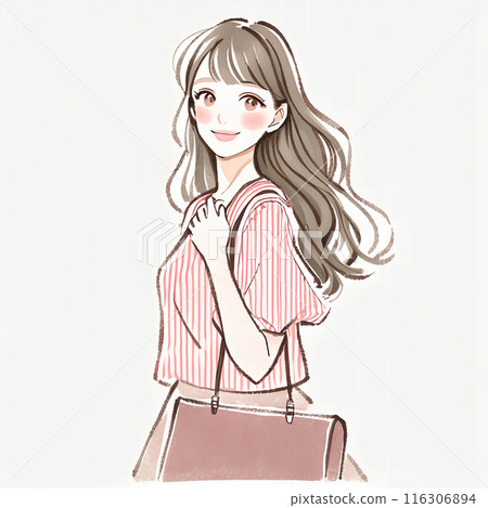 Illustration material of women and girls Illustration material of women and girls 116306894