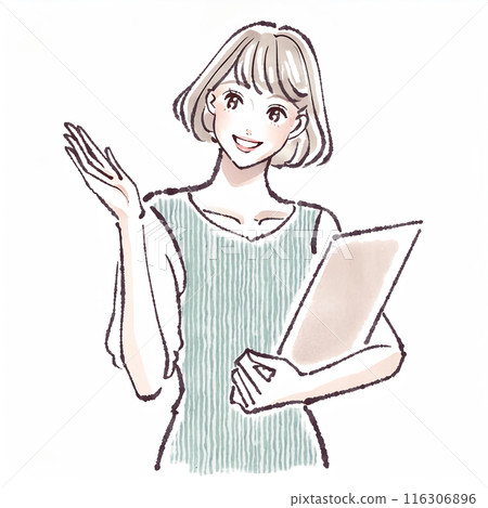 Illustration material of women and girls 116306896